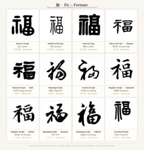 chinese calligraphy fu